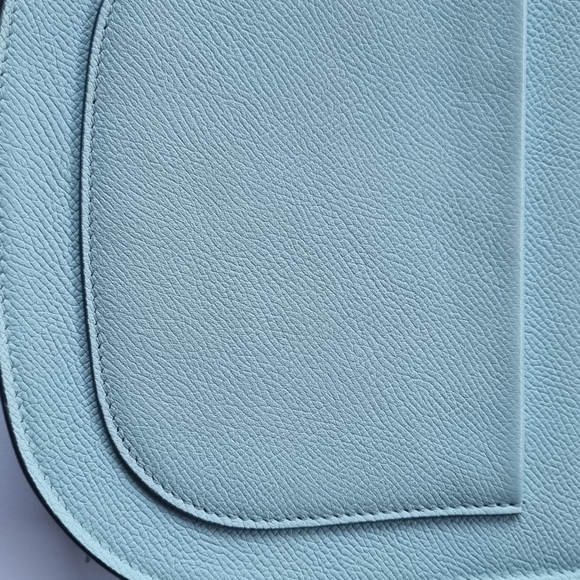 CELINE Trotter small Crossbody Shoulder Bag Leather Tiffany Blue - Picture 5 of 13